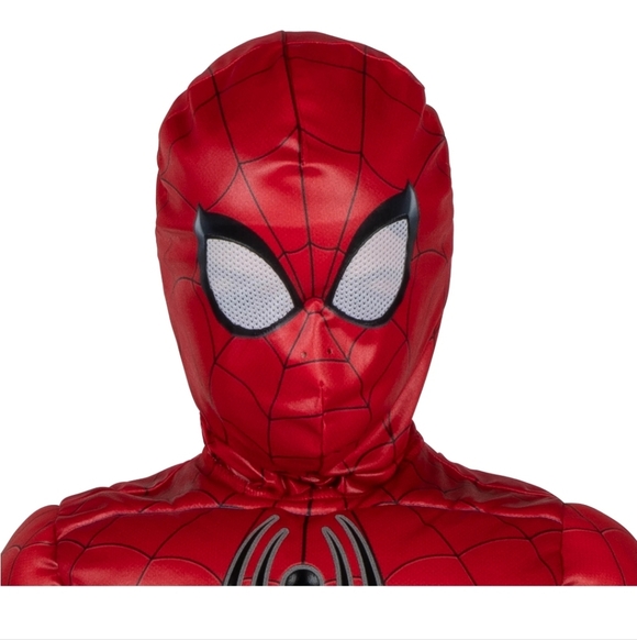 Marvel Spider-Man Padded Jumpsuit & Mask Costume, Boys' Large (10/12) NEW - Picture 2 of 8